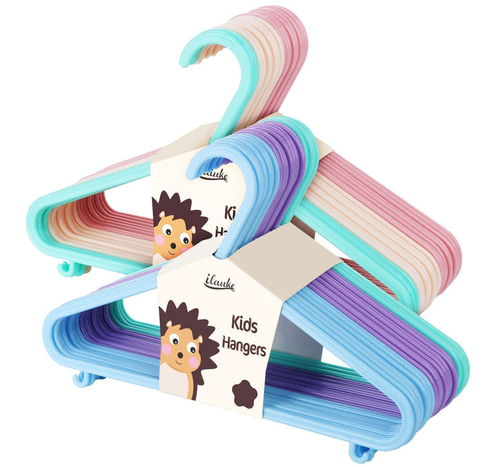 ilauke Babykleiderbügel Set, 40 Stück Kinderkleiderbügel Kleiderbügel Kleiderbügel für Babys und Kle