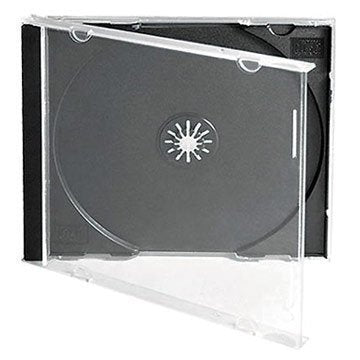 Dragon Trading® CD-/DVD-Hüllen, 10,4 mm, für 1 Disc, schwarzer Einsatz, 20 Stück.