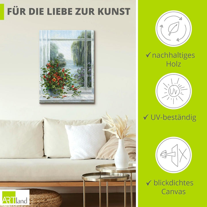 ARTland Leinwandbilder Wandbild Bild auf Leinwand 60x80 cm Stillleben Arrangements Botanik Malerei G