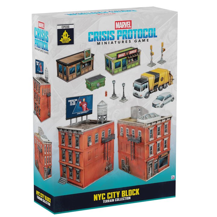 Asmodee, Marvel: Crisis Protocol – NYC City Block, Terrain Collection, Atomic Mass Games, Tabletop,