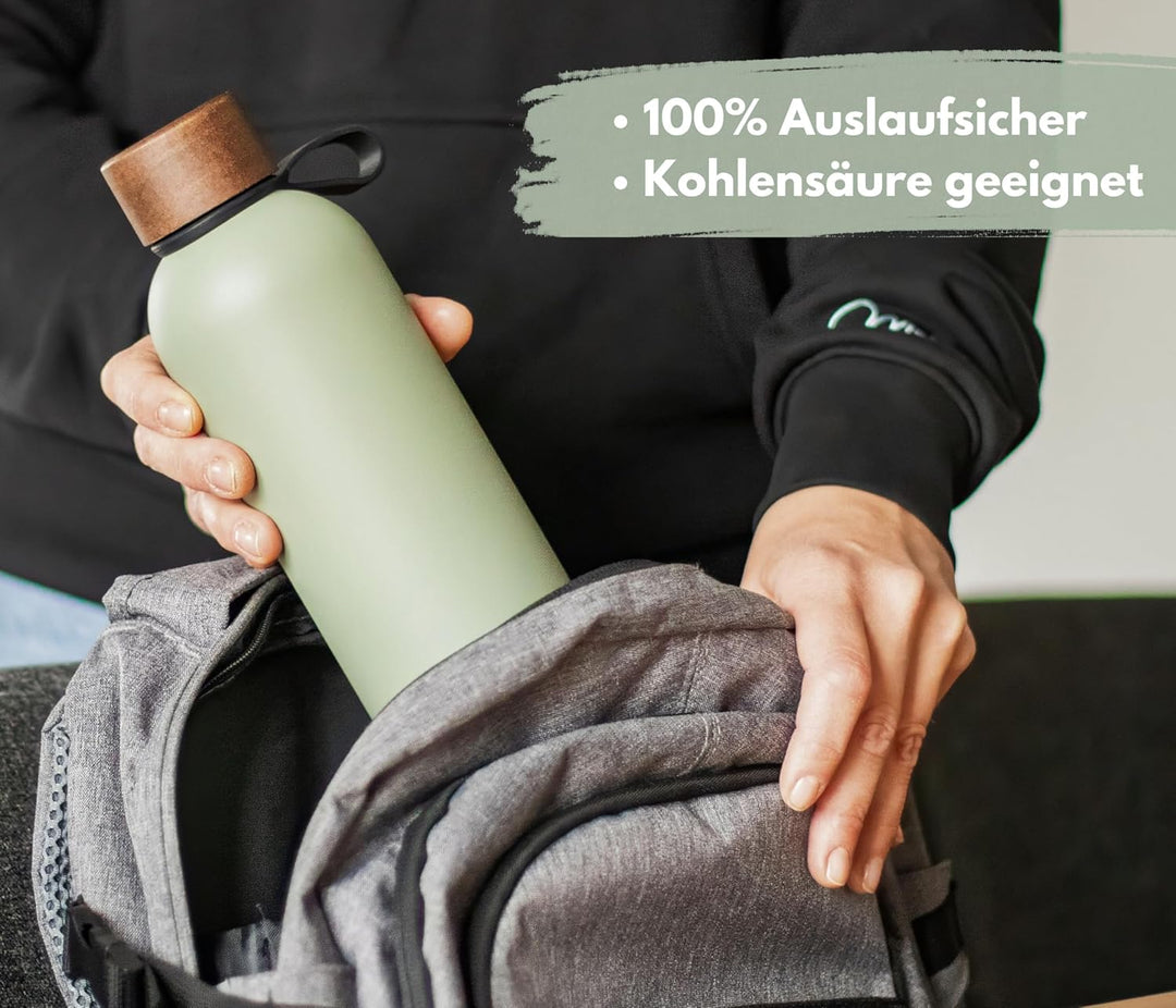 Milu Thermosflasche 1L Isolierte Edelstahl Thermo Trinkflasche Thermoskanne Auslaufsichere Isolierfl