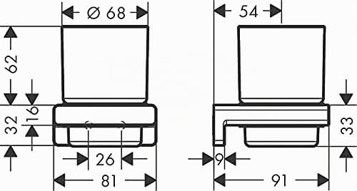 hansgrohe Zahnputzbecher AddStoris, Zahnbürstenhalter, Mattweiss, Mattweiss
