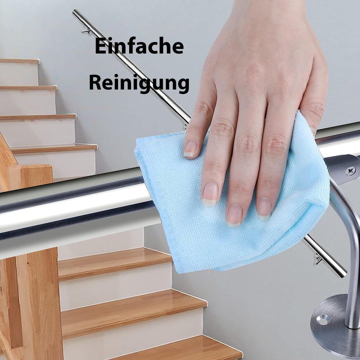 CAVATINY Edelstahl Handlauf Geländer für Treppen Brüstung Balkon - Wandhandlauf Wandhalterung - Inne