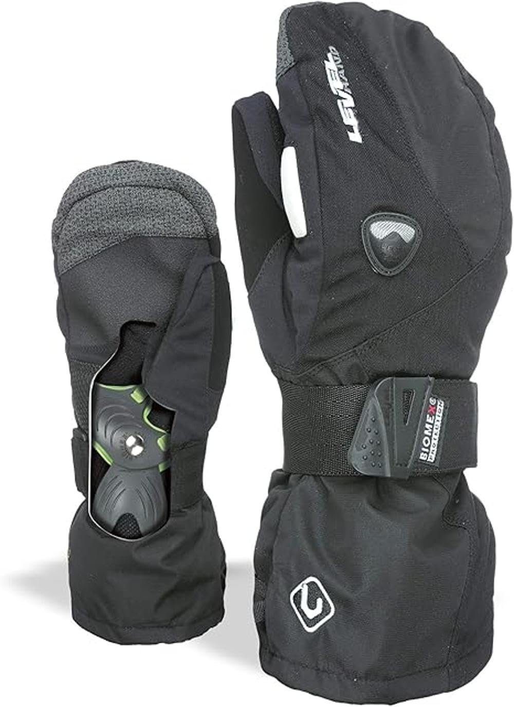 Level Fly - Snowboard Handschuhe, Thermohandschuhe Winter Herren mit Verstellbarem Riemen und Stulpe