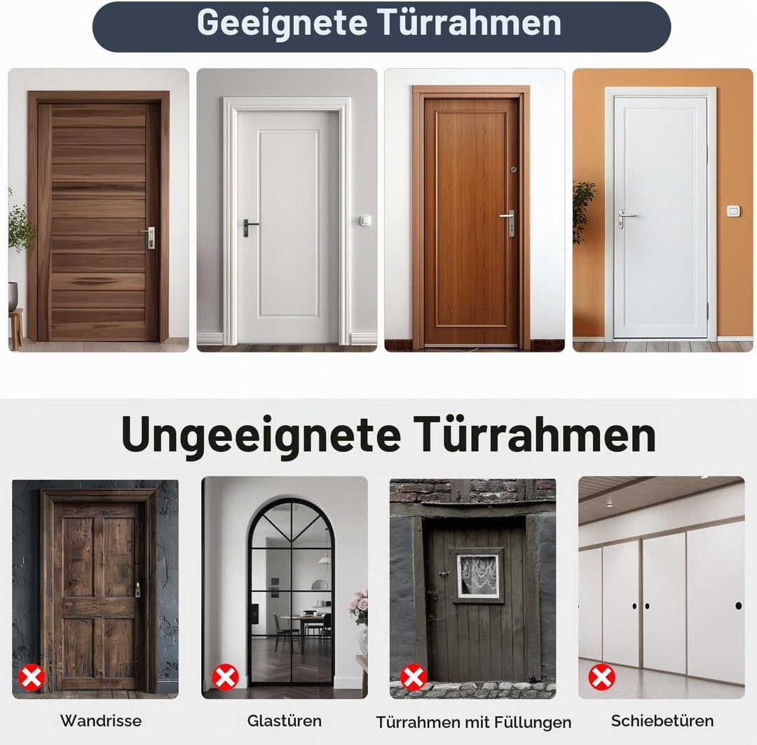 Klimmzugstange Türrahmen,Pull Up Bar Tragkraft bis 200 Kg,Reckstange Ohne Schrauben 74-97 cm Auszieh