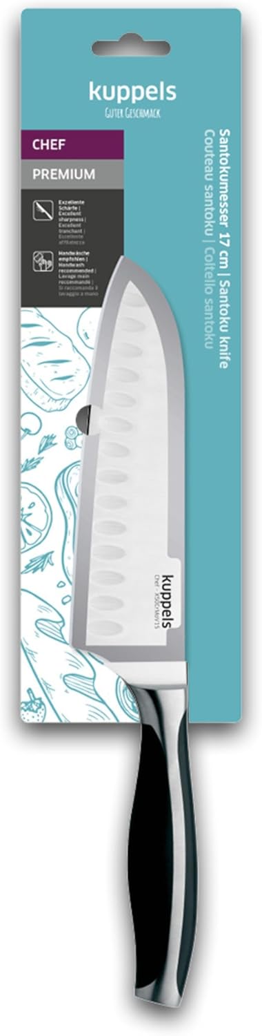 Kuppels CHEF Santokumesser | exzellente Schärfe &amp; Schnitthaltigkeit | hochwertiger Klingenstahl |Küc