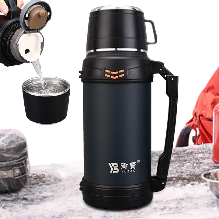 Isolierte Wasserflasche, Reisebecher mit Griff | Auslaufsicherer Reisebecher aus Edelstahl, isoliert