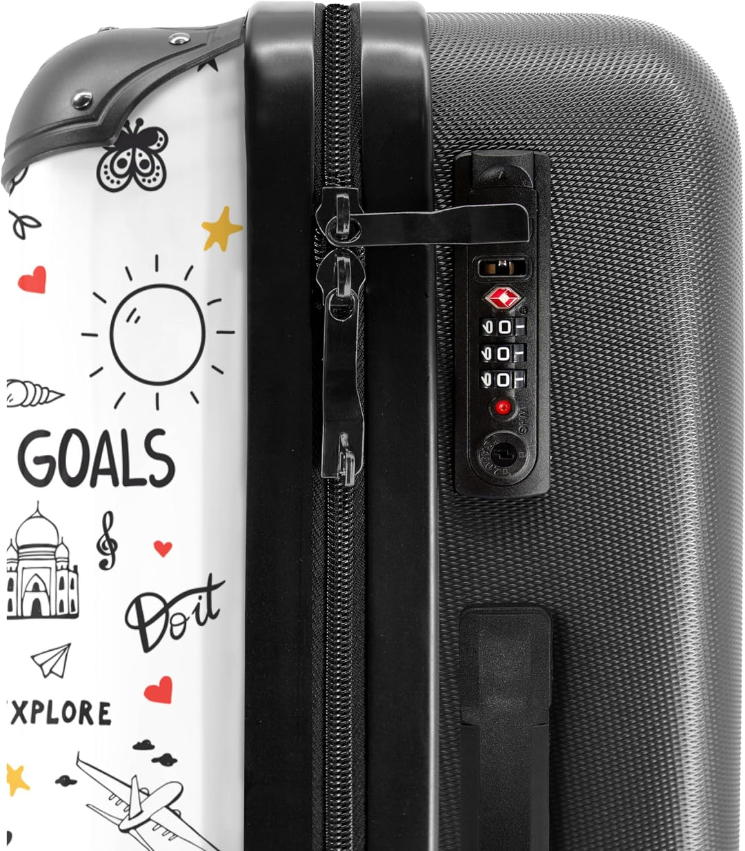NoBoringSuitcases.com® Handgepäck, Hartschalenkoffer mit TSA Schloss, Trolley, Reisekoffer, Carry on