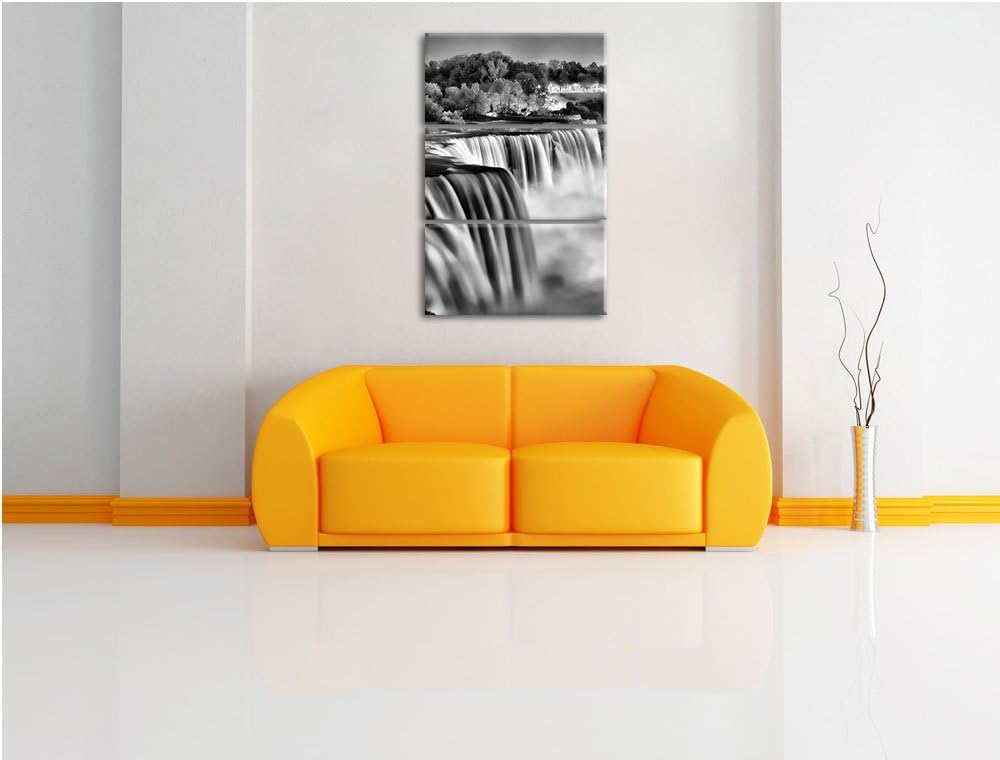 Pixxprint Beeindruckende Niagara Fälle als Leinwandbild | Grösse: 3 Teilig (120x80) | Wandbild| Kuns
