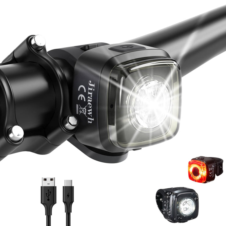 LED Fahrradlichter Set I StVZO zugelassen 600mAh Type-C Aufladbares Fahrrad licht I vorne + hinten R