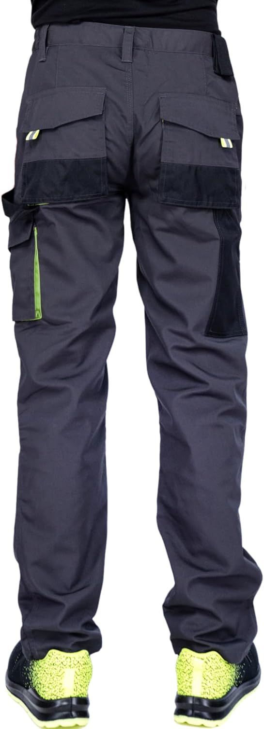MAZALAT work wear Arbeitshose für Herren, mit Kniepolstertaschen, Arbeitshose, mehrere Taschen, gros