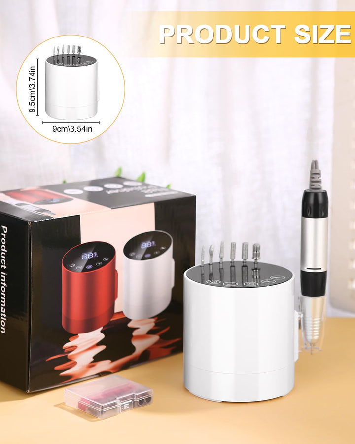 Nagelfräser für Gelnägel, 35000 U/Min, Elektrische Nagelfeile mit Lcd-Display, Fräser für Gelnägel,