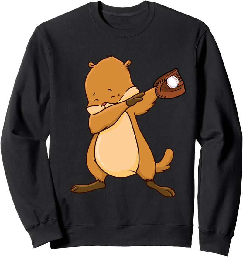 Baseball Dabbing Groundhog Day Sports Dab Dance Humor Sweatshirt