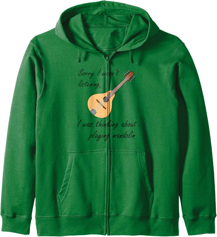 Picking my Mandolin Volksmusik Musiker Kapuzenjacke