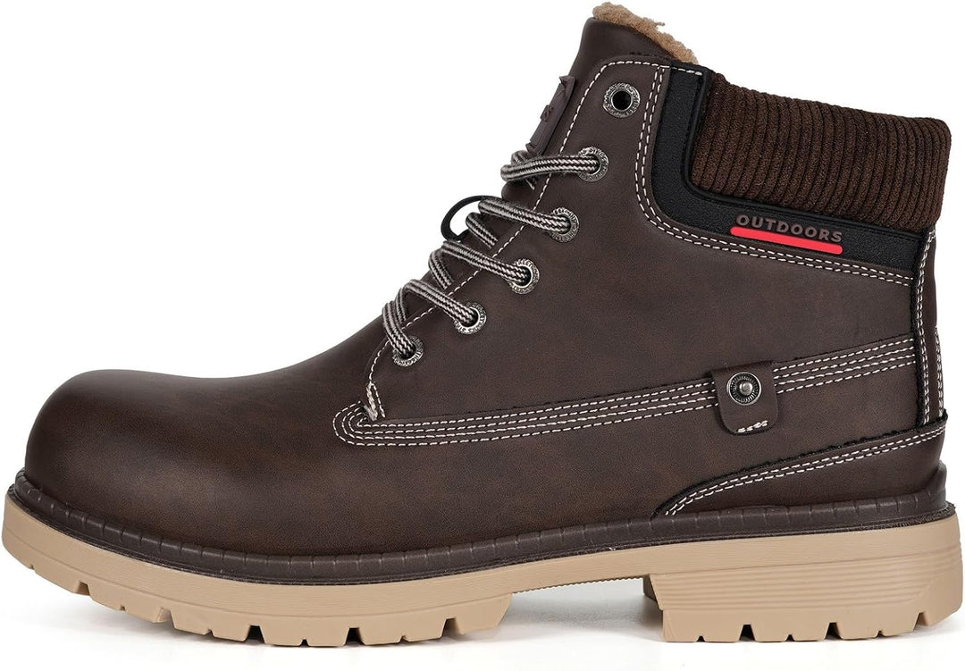 Unisex Winterstiefel Warm Winterschuhe Gefütterte Stiefeletten Wasserdicht Boots Gr.36-47, 45 EU Dun