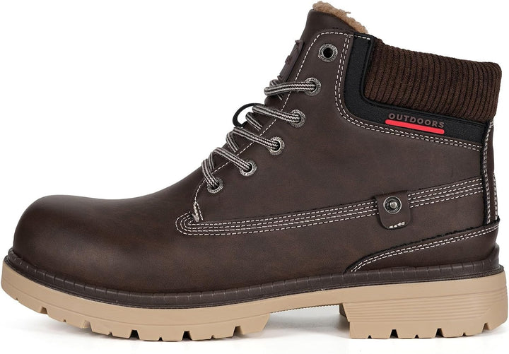 Unisex Winterstiefel Warm Winterschuhe Gefütterte Stiefeletten Wasserdicht Boots Gr.36-47, 45 EU Dun