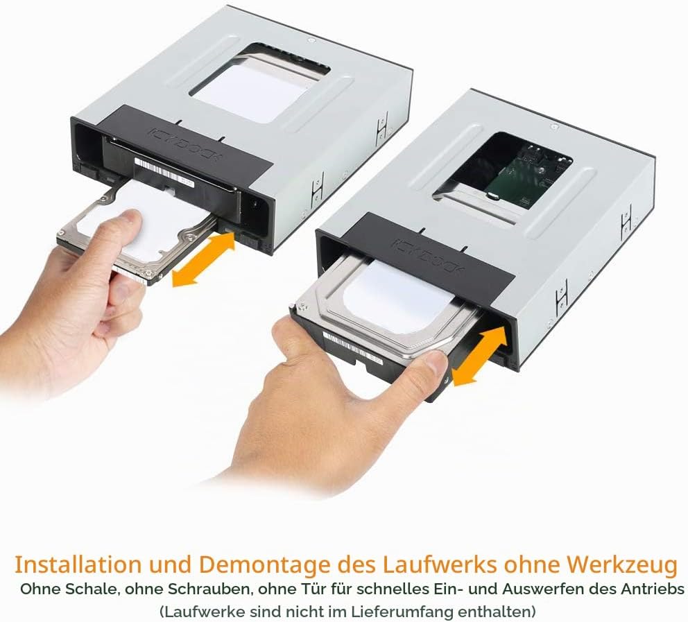 ICY DOCK flexiDOCK MB795SP-B - Dock trägerlos für 1x 2,5 Zoll und 1x 3,5 Zoll SATA/SAS SSD/HDD 1x 2,