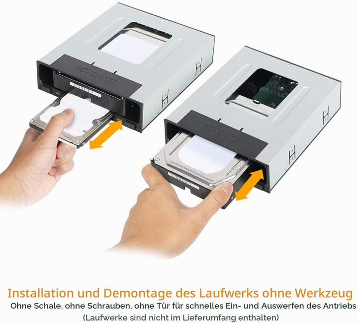 ICY DOCK flexiDOCK MB795SP-B - Dock trägerlos für 1x 2,5 Zoll und 1x 3,5 Zoll SATA/SAS SSD/HDD 1x 2,