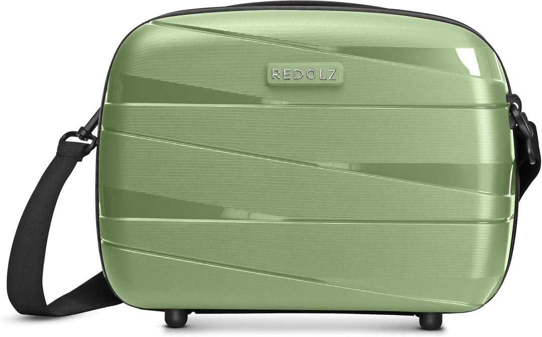 REDOLZ Hartschalen Handgepäck Kosmetik-Koffer | Stabiles Beauty-Case mit Aufsteckfunktion | 34 x 17