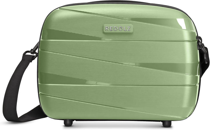 REDOLZ Hartschalen Handgepäck Kosmetik-Koffer | Stabiles Beauty-Case mit Aufsteckfunktion | 34 x 17