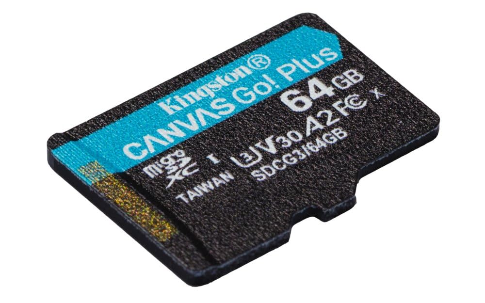 Kingston Canvas Go! Plus microSD Speicherkarte Klasse 10, UHS-I 64GB microSDXC 170R A2 U3 V30 Einzel