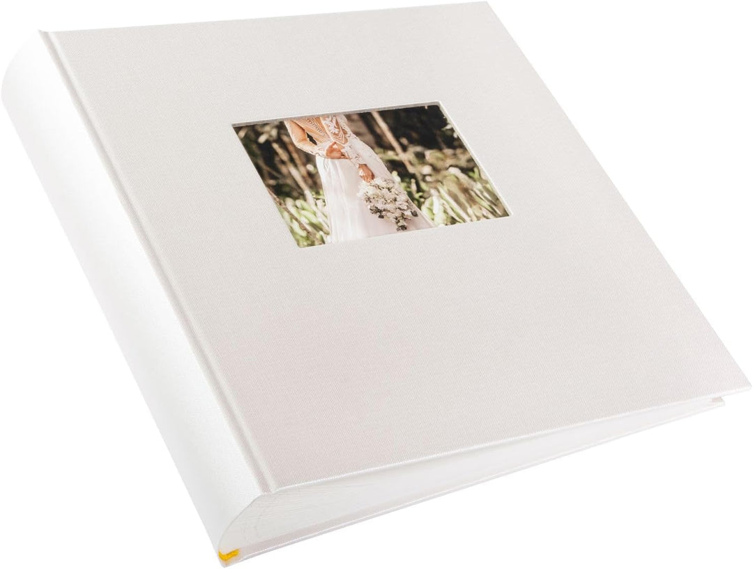 goldbuch 31485 Hochzeitsalbum mit Fensterausschnitt, Romeo, Fotoalbum zur Hochzeit, 30 x 31 cm, Albu