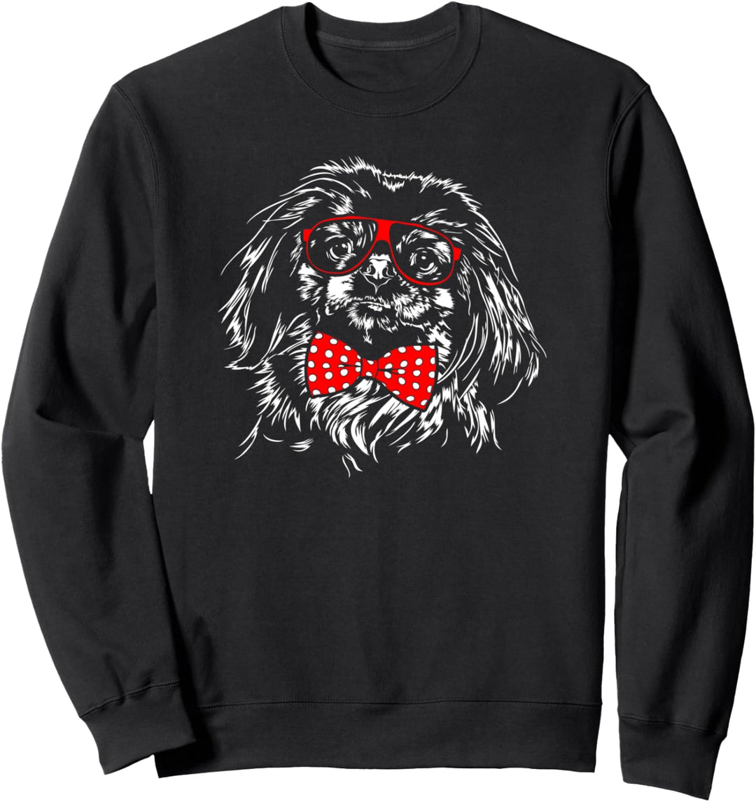 Lustiger Pekingese Brille Pekinese Hund Hunde Sweatshirt