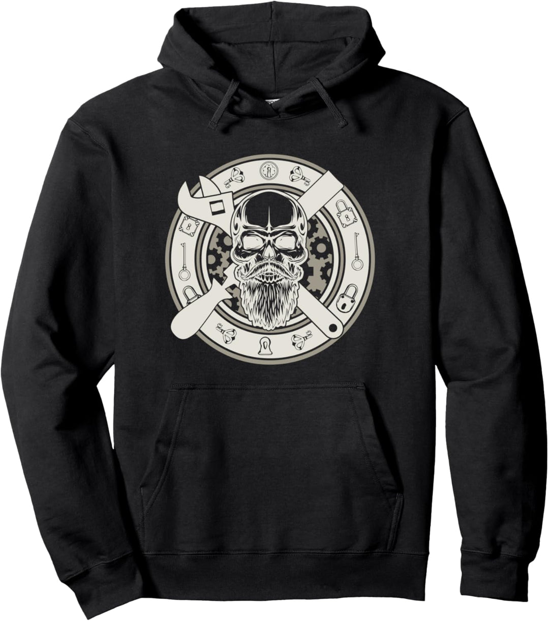 Crafting & Craft Profession – Totenkopf Handwerker Schlosser Pullover Hoodie