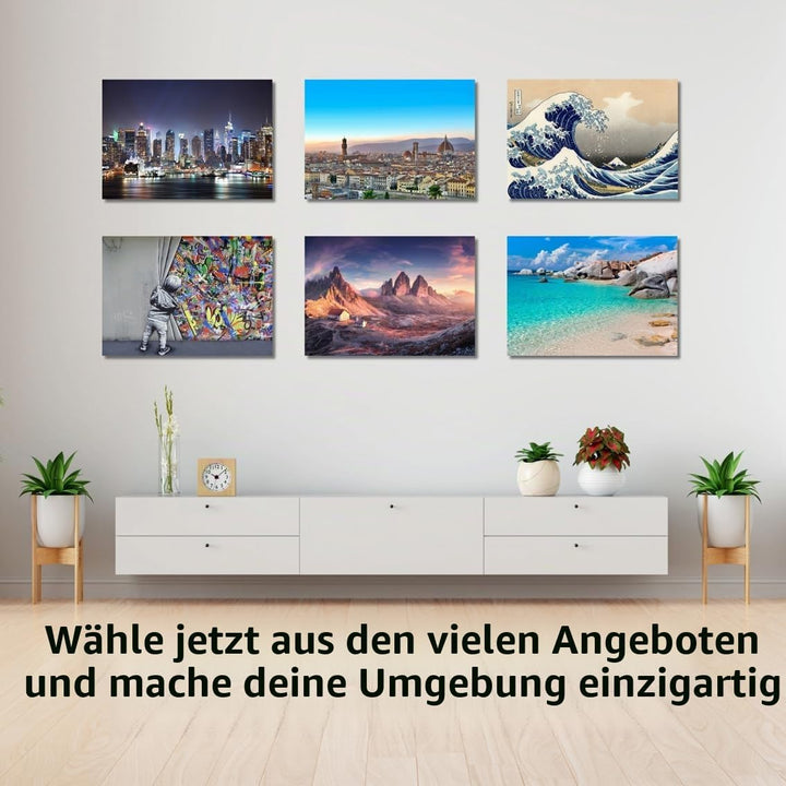 canvashop Moderne Bilder Wohnzimmer Der Kuss von Klimt cm 60 x 30 Wandbilder Vertikales Bild auf Lei