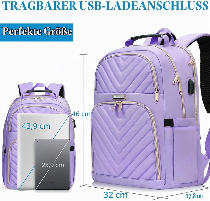 Rucksack Damen 15.6" Lila, 15.6" Lila