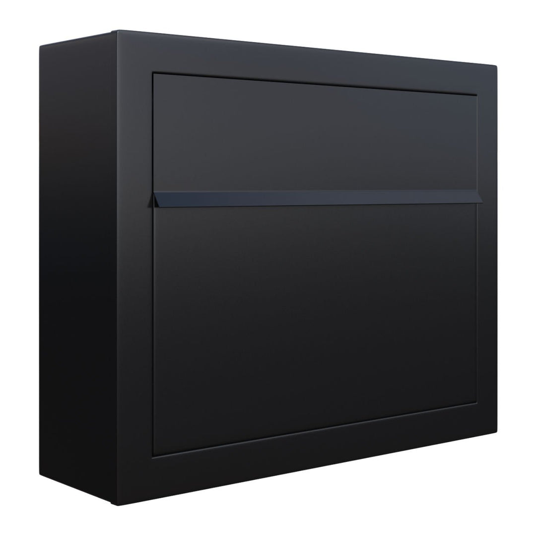 Briefkasten, Design Wandbriefkasten Elegance Schwarz - Bravios