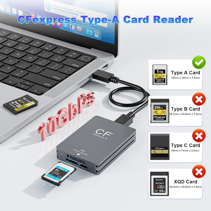 CFexpress Type A Kartenleser, USB 3.2 (Gen 2) mit 10 Gbit/s – CFexpress Type A Kartenleser für CFexp