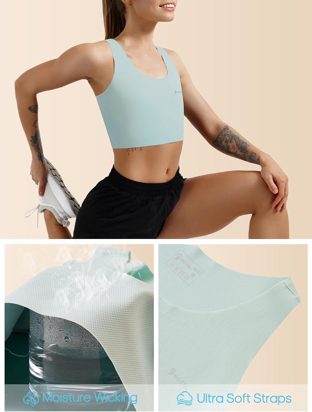 Trans Binder Transgender FTM Brust Binder für Damen Atmungsaktive Halb Kompression BH Grün S, Grün S