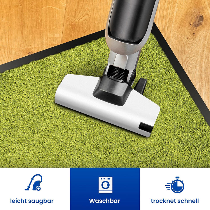Hochwertige Fussmatte Grün 90x120 gross für Innen & Aussen - Schmutzfangmatte rutschfest, waschbar &