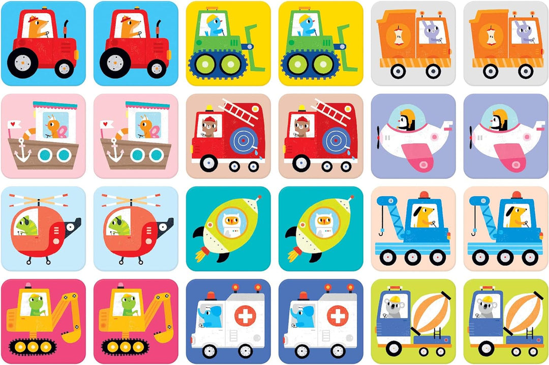 Banana Panda 49111, Spiel, Suuuper Size Memory Game Vehicles – Pädagogische Zuordnungsaktivität für