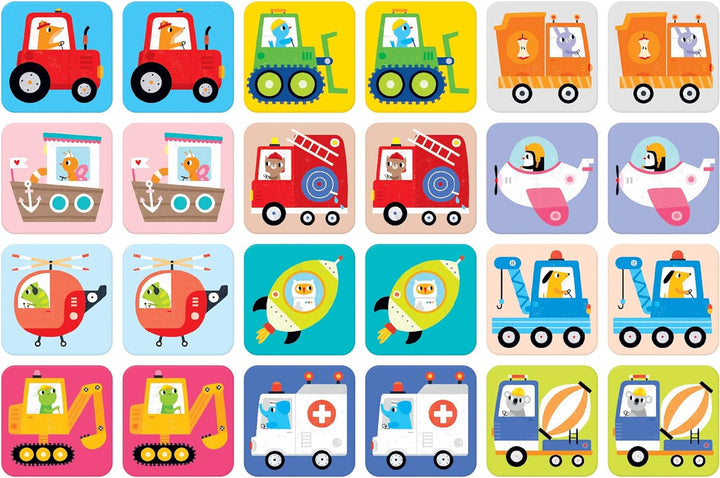 Banana Panda 49111, Spiel, Suuuper Size Memory Game Vehicles – Pädagogische Zuordnungsaktivität für