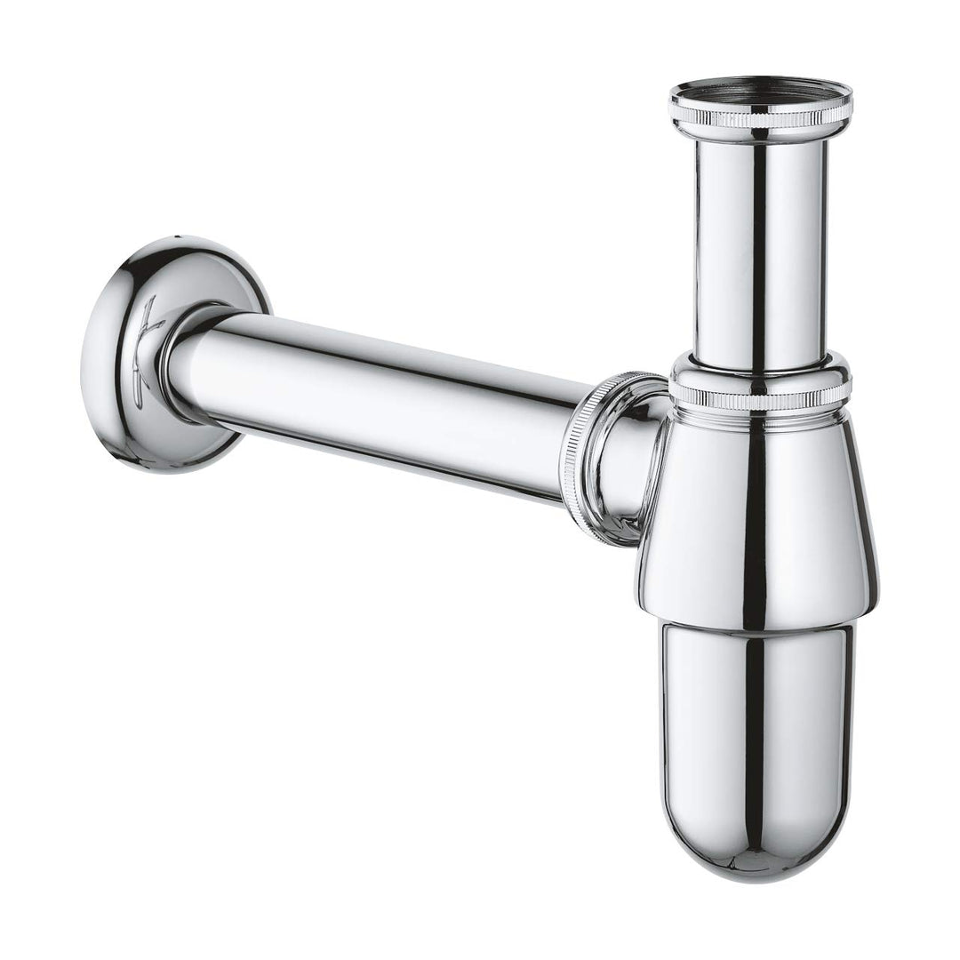 GROHE Geruchsverschluss 1 1/4″ (Wandanschluss, für Waschtische, Schubrosette, langlebig), chrom, 289