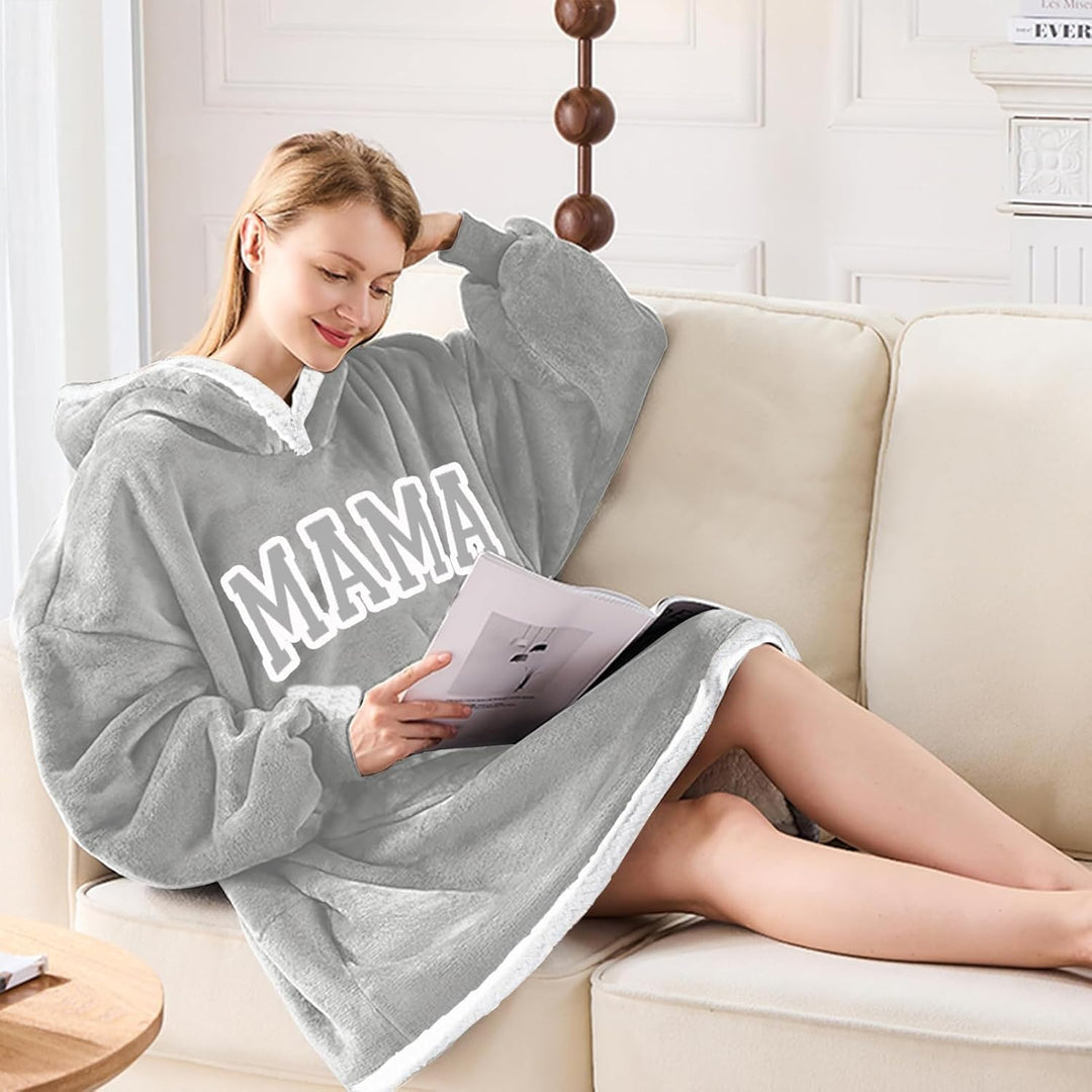 Muttertagsgeschenke für Mama, Hoodie Decke mit Ärmeln Mama Geschenk zum Muttertag Weihnachten Geburt