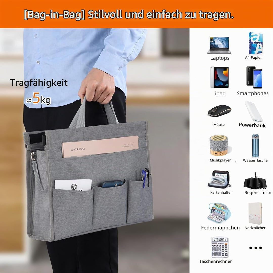 MASTLU Hängeorganizer Büro Organisation Unter Schreibtisch, Hängetasche Aufbewahrungstasche Betttasc
