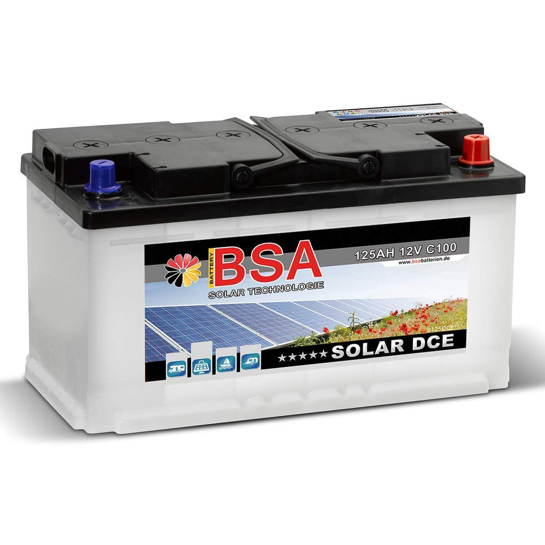 Solar DCE 12V 125Ah Batterie Solarbatterie Versorgungsbatterie Boot Wohnmobil ersetzt 100Ah 120Ah