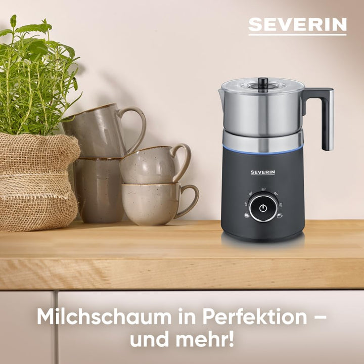 SEVERIN SPUMA 700 Induktions-Milchaufschäumer, elektrischer Milchaufschäumer ohne Anbrennen, spülmas