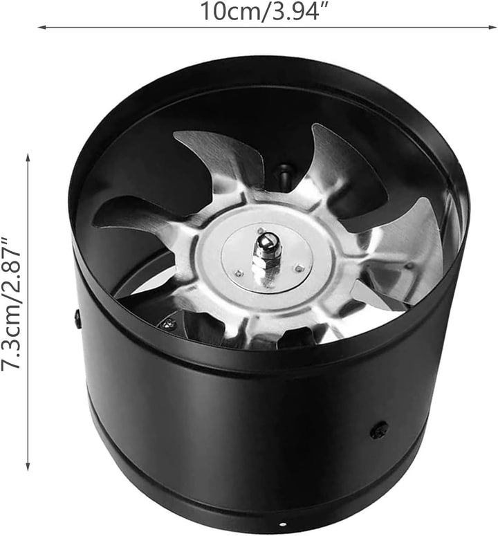 Axialrohrventilator Ø100mm, Abluftventilator Zuluft/Abluft, Rohrlüfter Industrielüfter Rohrlüfter Hi