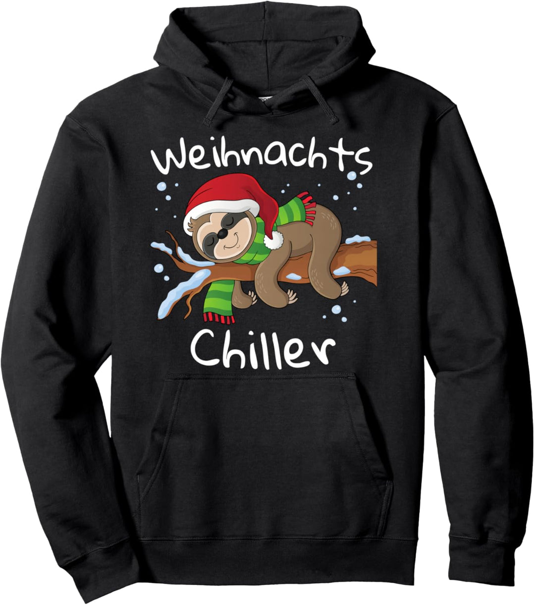 Weihnachts Chiller - Das lustige Weihnachten Faultier Pullover Hoodie
