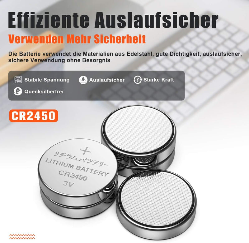 CR 2450 40er Votivkerzen,CR2450 Batterien 3V Lithium-Knopfzelle,Teelichter, Video, Computer, Rechner