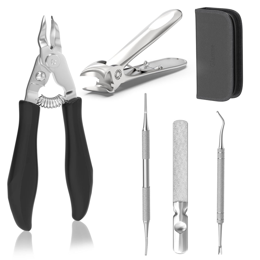 Glamne 5-in-1 Zehennagelknipser für Senioren mit dicken & eingewachsenen Nägeln - Professionelles Pe