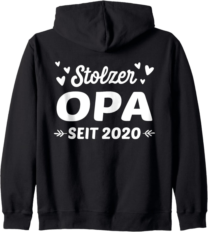Stolzer Opa seit 2020 - Enkel Enkelin Baby Geburt Geschenk Kapuzenjacke