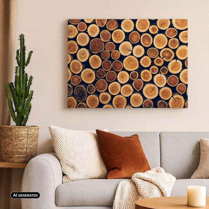 Bilder auf Leinwand 100x70cm Leinwandbild mit Rahmen Knoten Baum Stamm Gross Wanddeko Bild Schlafzim
