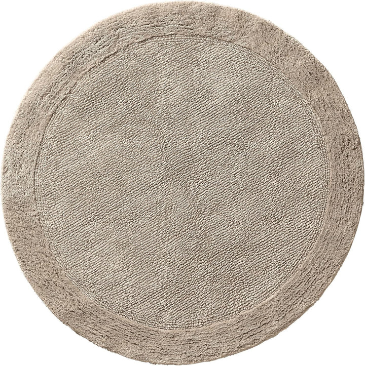 Erwin Müller Badematte, Badteppich Uni Serie Stuttgart Taupe Grösse rund: 90 cm Ø - extra dick, hohe