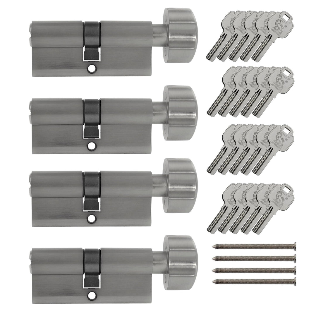 4x Knaufzylinder KD 60 mm 30/30 gleichschliessend inkl. 20 Schlüssel