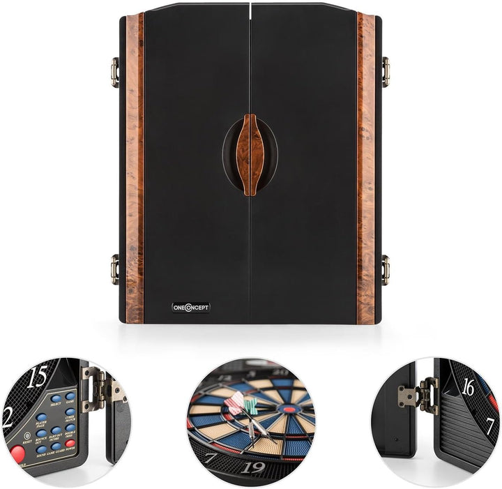 Oneconcept Masterdarter - Dartautomat elektronisch, Dartboard, E-Darts, Dartautomat mit Spielcompute